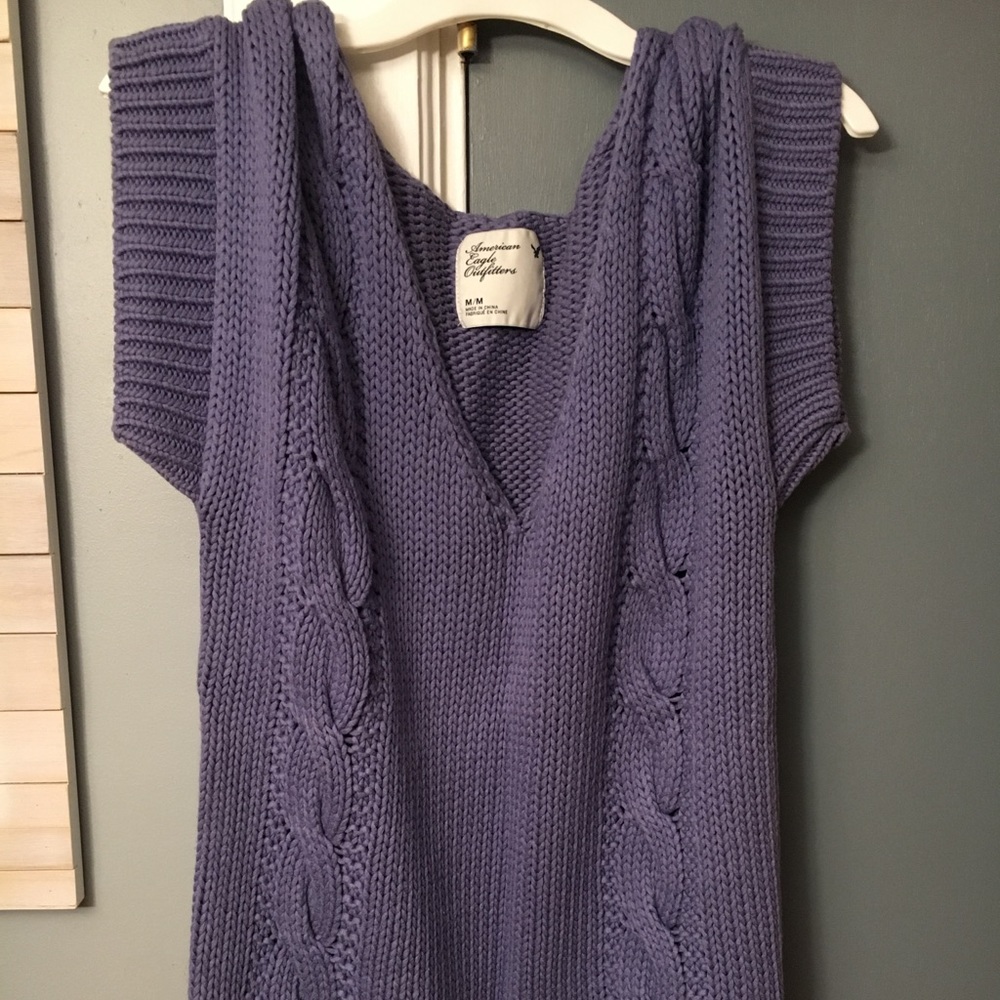 Purple knit sweater